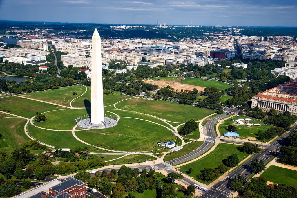 Passengers can often spot notable landmarks, like the Washington Monument, as they fly in and out of the nearby Reagan National Airport.